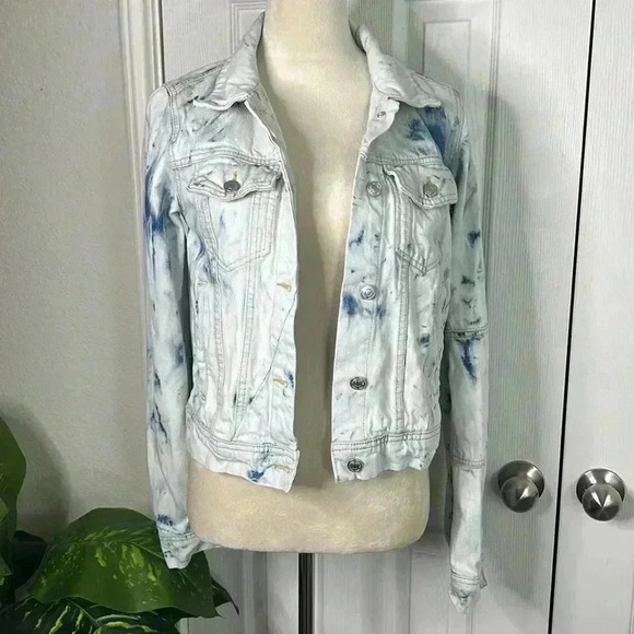 FREE PEOPLE jones tie dye blue jacket size S - Picture 8 of 14